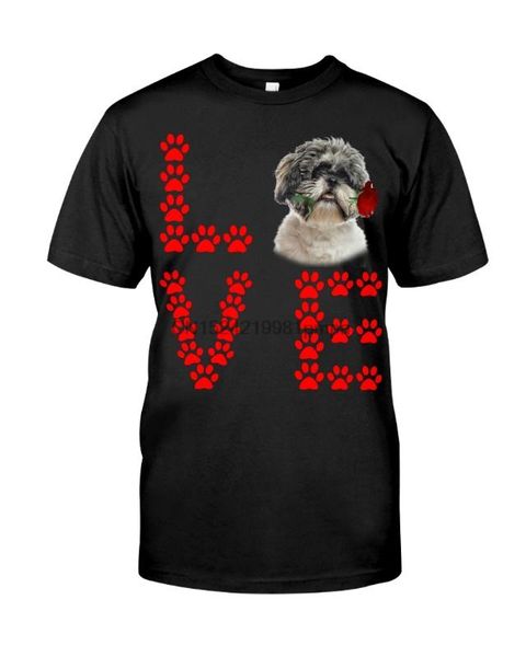 

men t shirt shih tzu-love(11) women tshirts, White;black