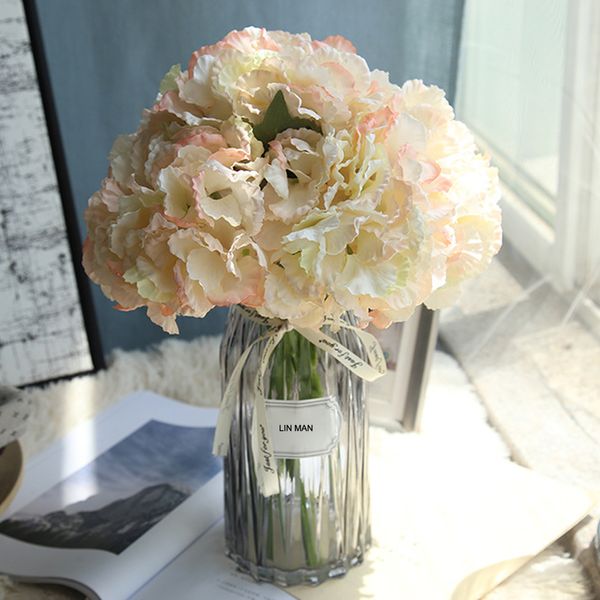 Acheter Soie Hortensia Mariée Bouquet Fleurs Artificielles Mariage Maison Nouvel An Décoration Accessoires Pour Vase Arrangement De Fleurs De 265 Du
