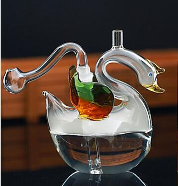 

Стекло Dab Rigs Multifounction Oil Burner Мини стекло Кальян курительная трубка Бонг с Cigeratte Holder ремеслам Art кальяна Лебедином Бесплатная доставка