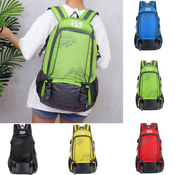 

2019 new bagpack fashion outdoor contrast color nylon backpack travel bag mountaineering bag 45l dropshipping mochilas escolares