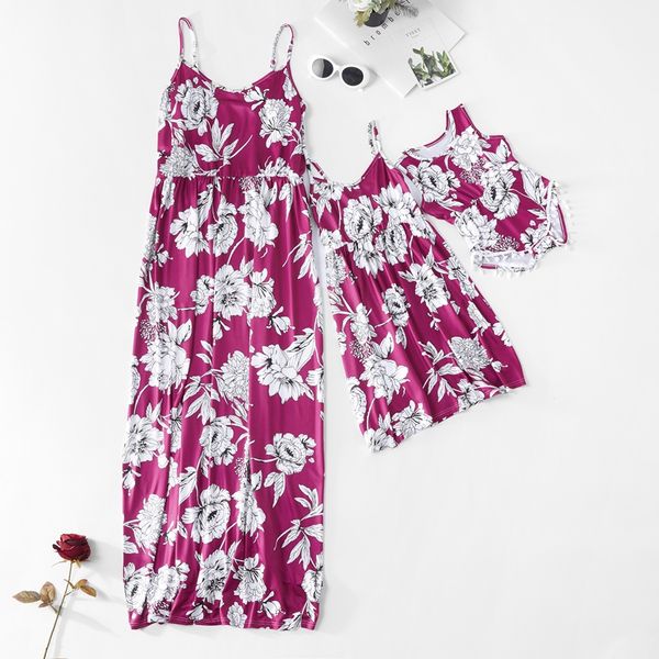 

mom and daughter dress mommy and me blue yellow floral printed long dress mother daughter dresses mother baby clothes