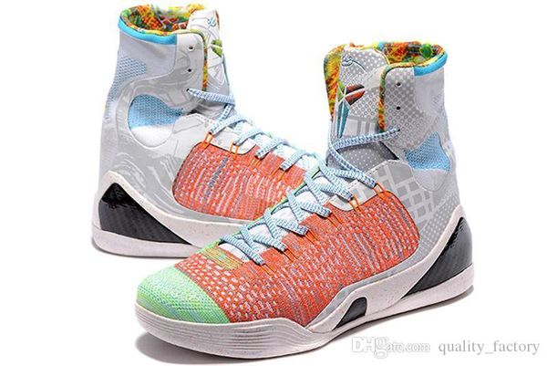 

mamba 9 ix mens high weaving bhm/easter/christmas sale 9s men basketball shoes, White;red