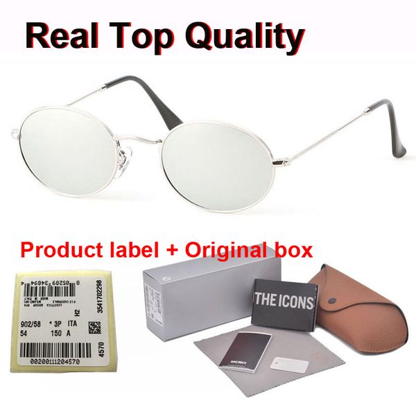 

classic oval sunglasses men women brand designer alloy frame vintage eyewear driving sun glasses with cases and label, White;black