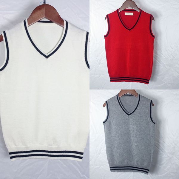 

tb3eb jk gentle knife autumn children's cotton sweater vest school uniform children's sweater school style woolen vest color match, Camo