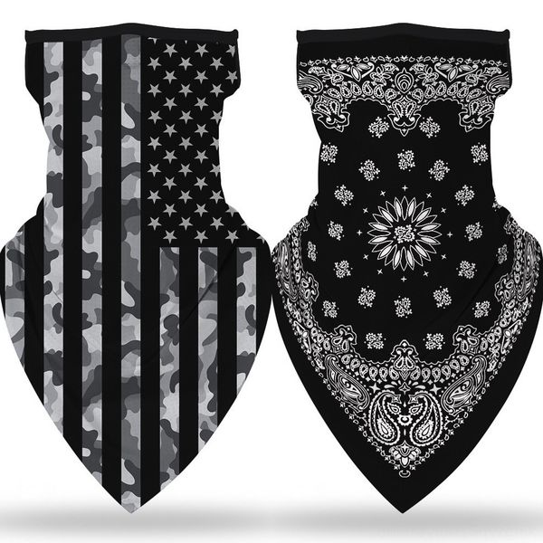 

tufa0 ice american face mask silk flag masks mask ear scarf outdoor riding windproof protetive breathable scarf party supplies, Black