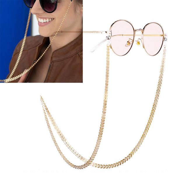 

bz1319 fashion chain ins fashion leaf chain accessories neck anti-slip accessory glasses glasses rope