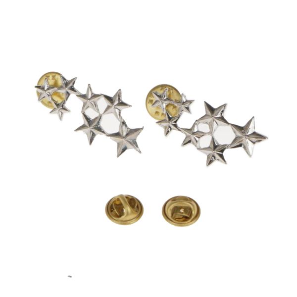 

boho victoria pair alloy 7 star brooch collar pin wedding xmas gift silver, Gray