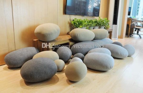 Creative 3d Stone Floor Pillows Stuffed Huge Stone Pillows Floor