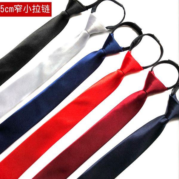 

new fashion zipper necktie 5cm ties 48" long mens skinny ties black solid striped neckwear for men slim tie for wedding party gift, Blue;purple