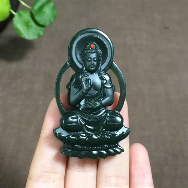 

hetian jade jade fine material amitabha brand pendant hp04#, Silver