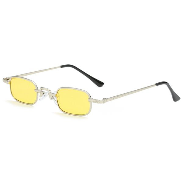 

2019 new small square sunglasses women men fashion metal frame punk sun glasses vintage brand designer hip hop sunglass eyewear, White;black