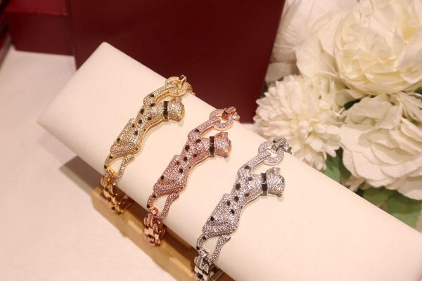 

piebald black panther diamond bracelet designer earrings bracelet necklace jewelry rings luxury mens 14k gold chains cuban link chain