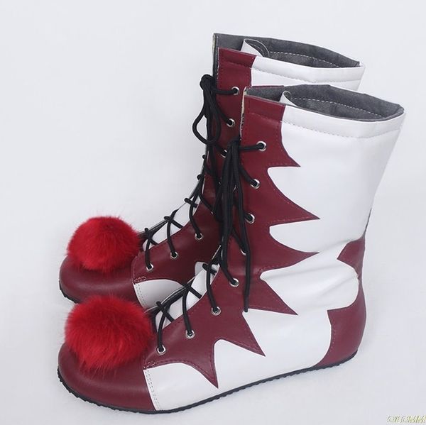 

stephen king's it clown pennywise shoes and masks cosplay costumes men women boots helmet halloween party props customize, Black