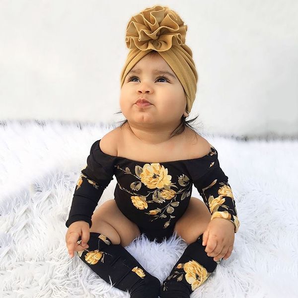 

хорошее качество 2 шт. дети комбинезон дети девушки с длинными рукавами цветочный