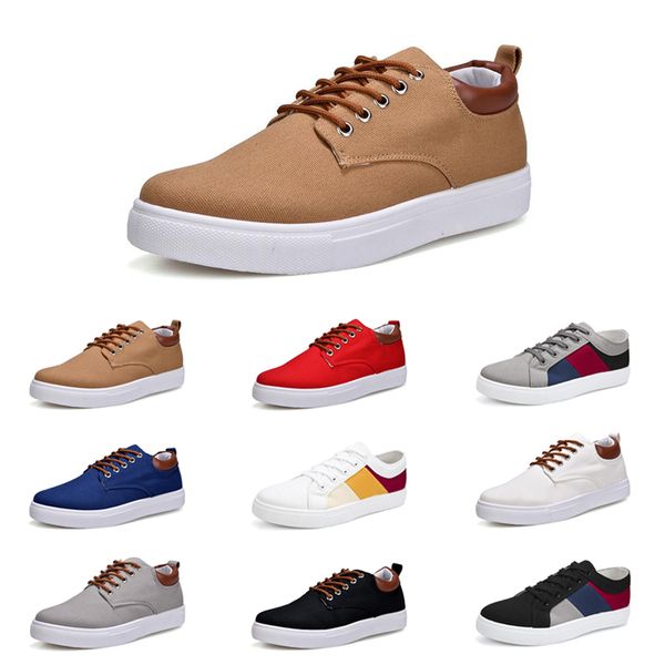 

2020 men shoes no-brand canvas spotrs casual sneakers white black red grey khaki blue fashion new style shoes size 39-46