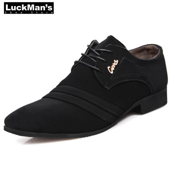 

brand men's british trend casual shoes men's suede oxford leather stitching shoes zapatillas flat xl dance, Black