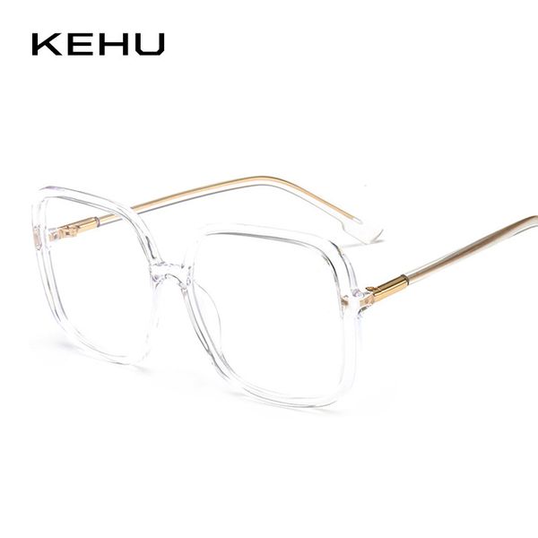 

kehu the new large frame woman anti-blue glasses square personality fashion glasses frame protect eyes kh341, Black