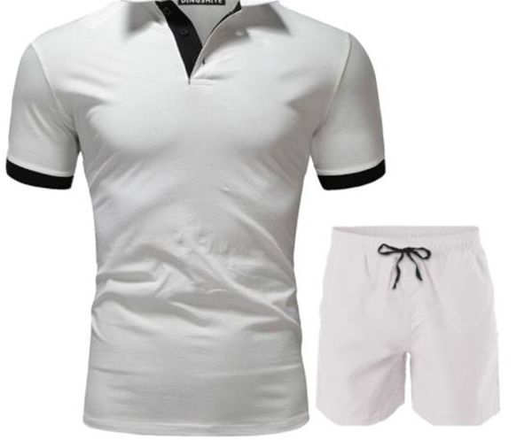 

plus size men t shirt solid color designer tracksuits fashion short pants 2pcs sets males casual clothing, Gray