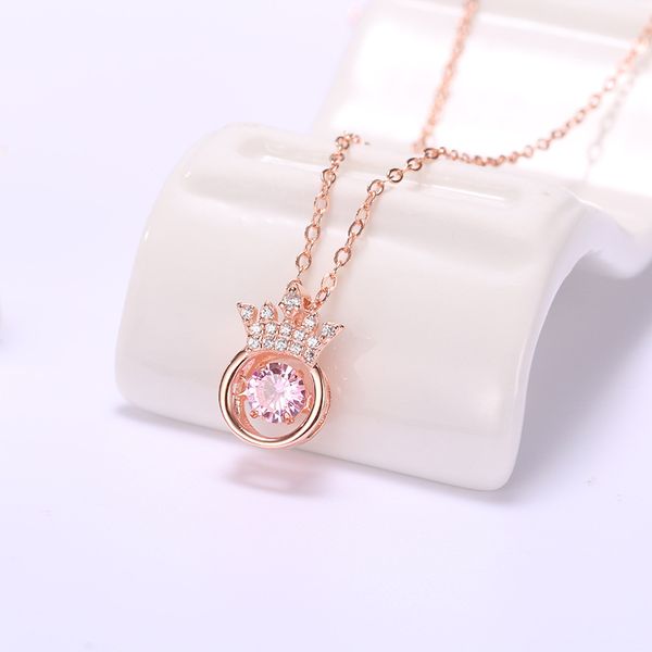 

корона мин sterling silver crown смарт ожерелье розовый бриллиант избиение подвеска красная книга xiang ши контактный 18к розового золота ко