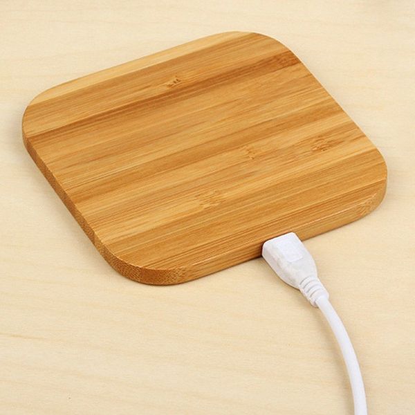 

bamboo wireless charger wooden pad qi fast charging dock usb cable charging for iphone 11 pro xr xs for samsung note10 s9 plus