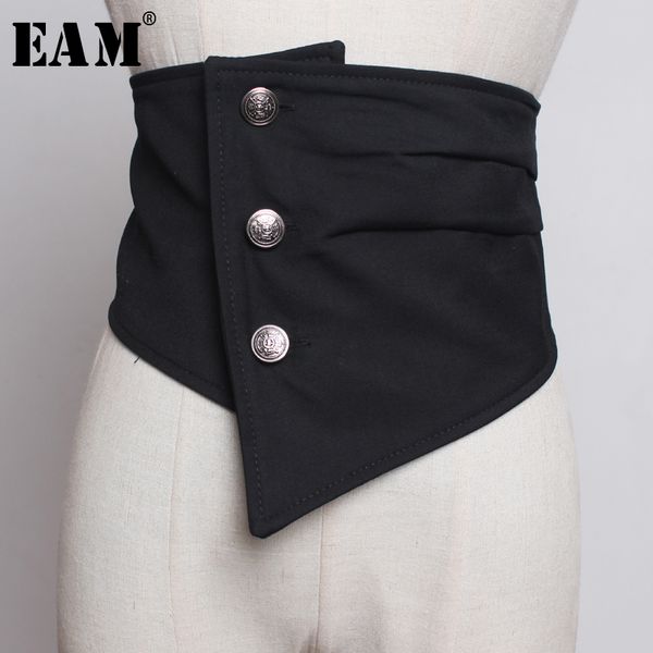 

eam] pearl split совместное нерегулярное эластичный широкий пояс личность женщины нового способа tide все матча весна осень 2020 ju013, Black;brown
