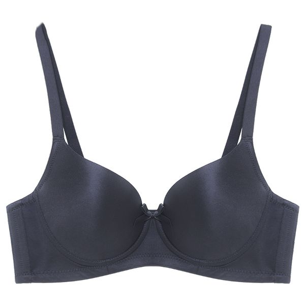 

brand push up bra deep v brassiere thin section bra women underwear solid color black bow lingerie c d e cup bras, Red;black