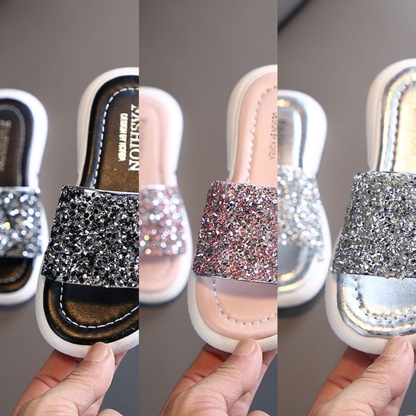 

girls children children children' ' outdoor slippers 2020 girls' outdoor medium and large children' slippers parent-ch, Black;grey