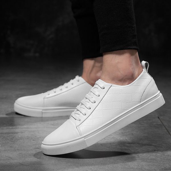 

men casual shoes oxfords genuine leather men shoes lace-up breathable soft casual flats fashion sneakers black white