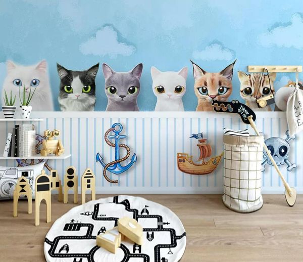 

self-adhesive] 3d cats 12545648 wall paper mural wall print decal murals
