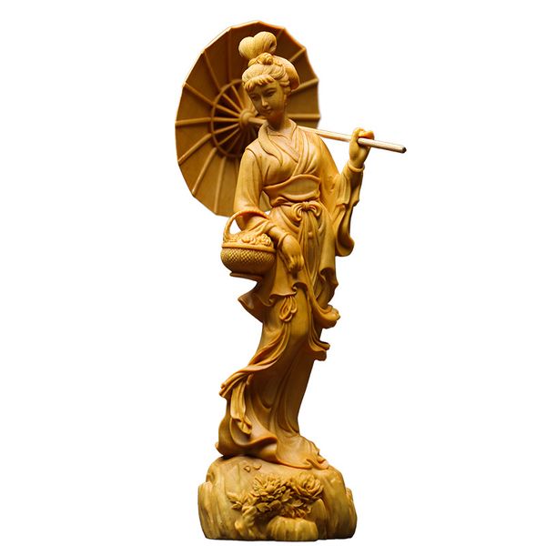 Chinese Classical Cheongsam Beauty Sculpture Folk Hand Carving Statue Wall Home Decor Lucky Home Decoration Accessories Uk 2019 From Wuzhongtin Gbp