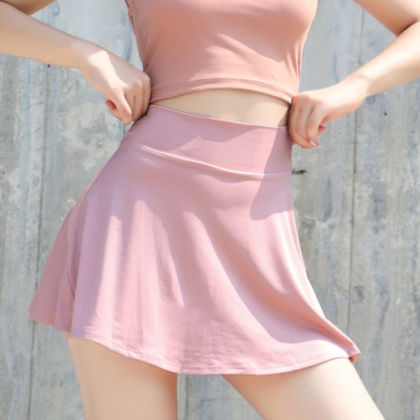 

women tennis skirts fitness shorts high waist anti-emptied quick dry elastic waist skort pantskirt badminton running shorts girl, Black;blue