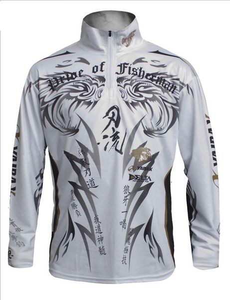 

men hooded quick dry breathable fishing shirt long sleeves professional hiking cycling fishing clothing upf 50+ sportwear camisa, Gray;blue