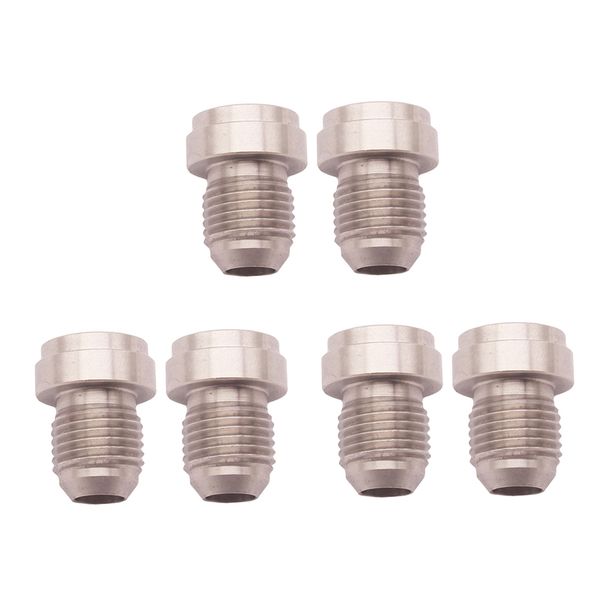 

6pcs stainless steel male weld on fitting bung hose adapter fuel oil (an6