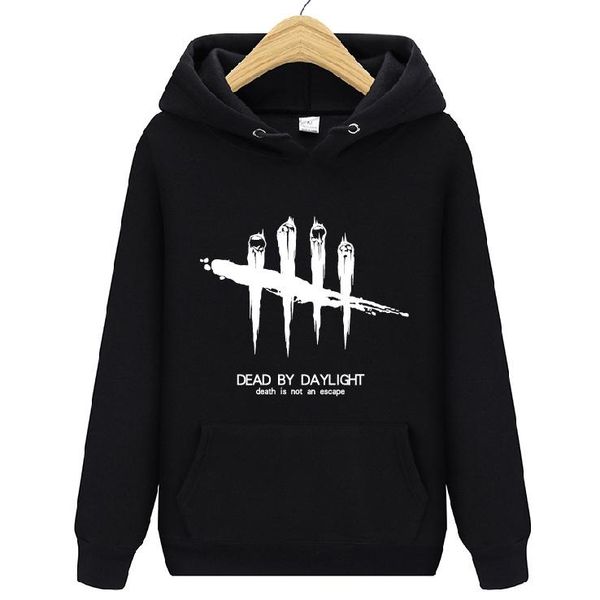 

game dead by daylight hoodies man woman autumn winter long sleeve fleece hoody sweatshirts traksuit pullover cosplay coat jacket, Black