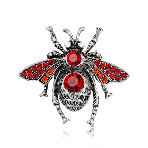 

creative insect brooch fashion retro alloy bee brooch pin personality women's brooch wholesale jewelry cloth hat bag women, Gray