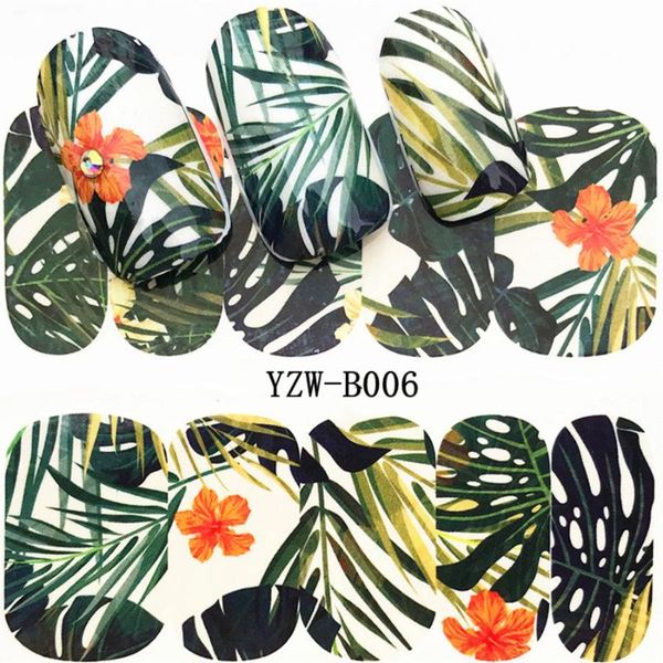 

2018 green plant fashion women 1pcs natural color false nail tips artificial fake nails art acrylic manicure tools ly318 #5, Red;gold