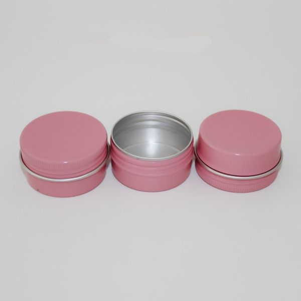 

10ml 30ml 50ml 60ml empty pink aluminum jar case cosmetic eyebrow eyelier cream gel mascara container storage soap tins 100pcs
