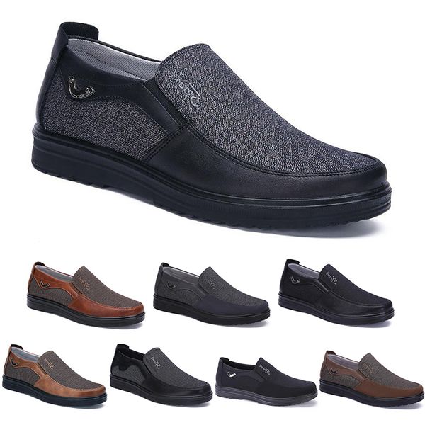 

мода мужская повседневная обувь дышащий черный темно-коричневый дикий дешевые плоские туфли для любого случая открытый бег пешком main14, Black