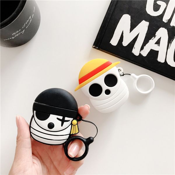 

airpods case cute cartoon bluetooth wireless headset earphone silicone case for airpods protective case with finger strap ring