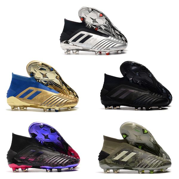 

predator 19+ 19.1 fg pp paul pogba season 6 encryption code fashion mens boys soccer football shoes 19+x cleats boots size 39-45, Black