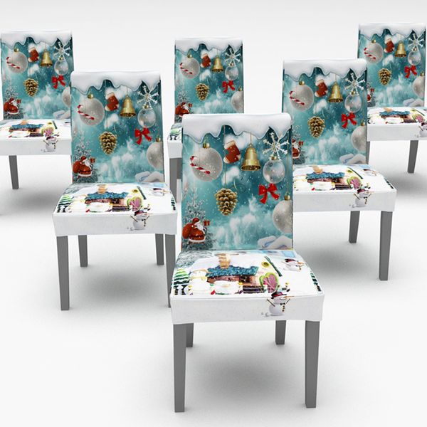 

christmas decorative chair cover stretch elastic chair covers slipcovers for xmas party dining room banquet l kitchen