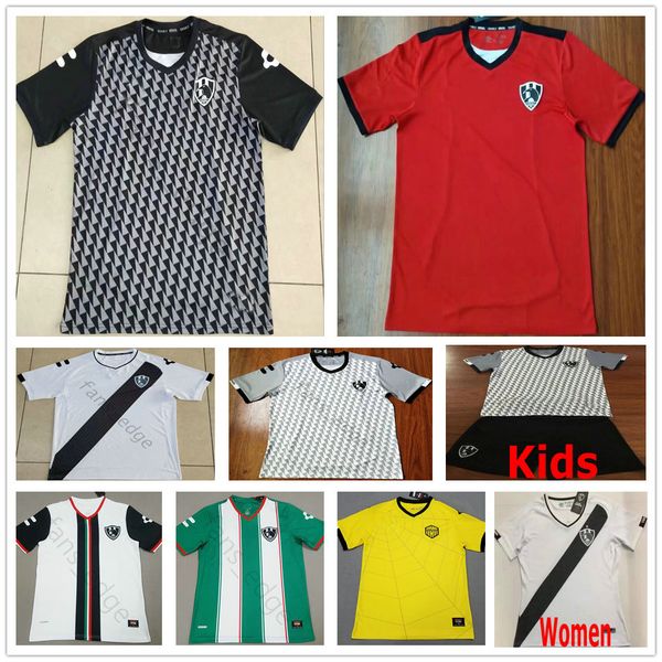 

2019 2020 liga mx club de cuervos soccer jerseys home away green white red custom 19 20 man woman kids youth football jersey shirt, Black;yellow