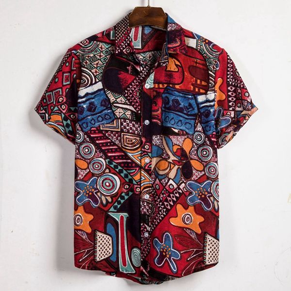 

laamei mens beach shirt tropical summer short sleeve shirt men casual loose cotton button down shirts plus size, White;black