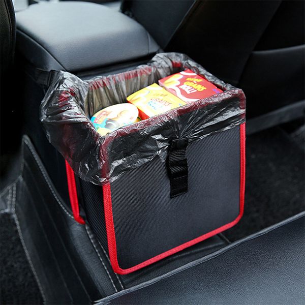

portable car trash bin car-styling car garbage can drive bin hanging wastebasket seat litter garbage
