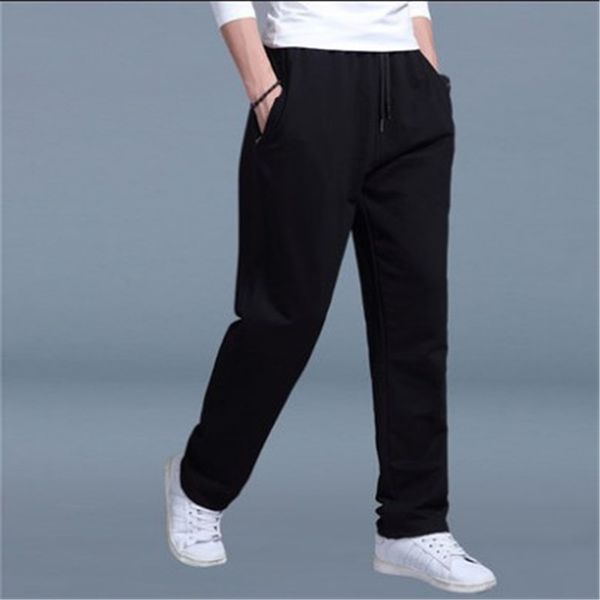 

mens pull-on pants with slant pocket men's sport pants trousers with elasticized drawstring waistband in straight leg, Black