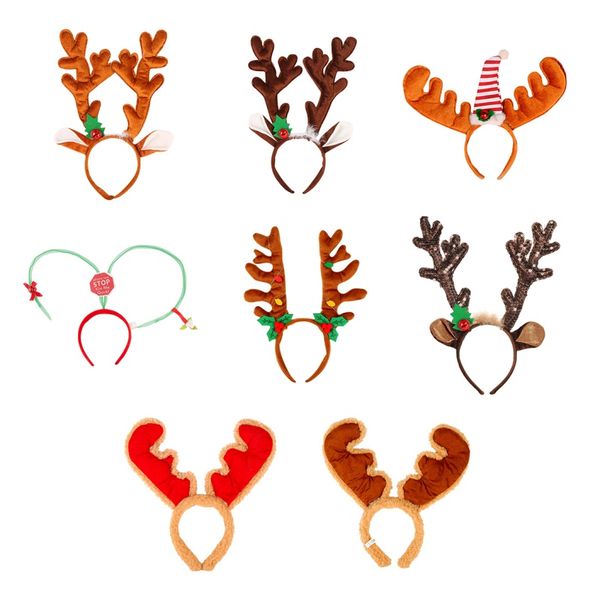 

christmas headbands cute elk deer horns reindeer antlers hair hoops headband christmas party costume supplies