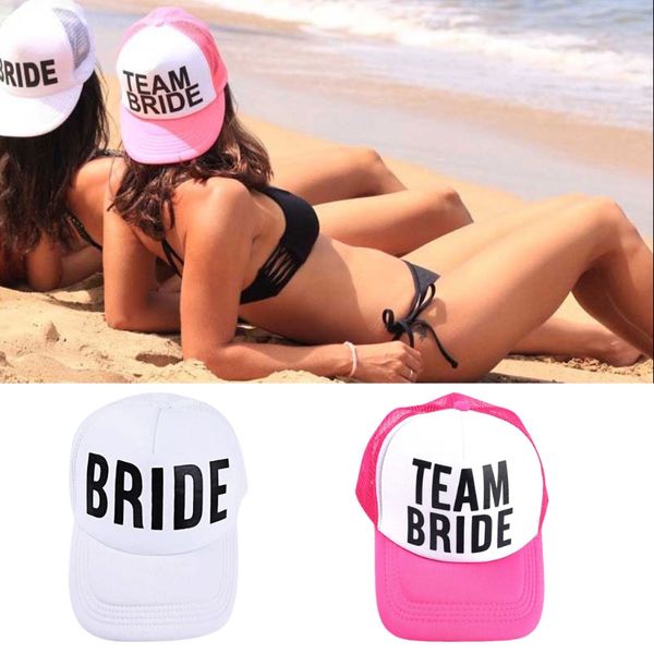 

drop ship&wholesale bride baseball hat bridal wedding party trucker cap oct. 8, Black;white