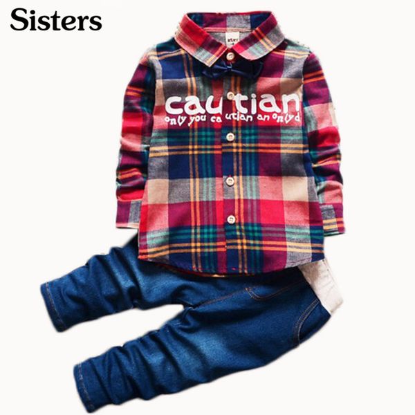 

2017 spring kids warm kids costumes set boy children's fashion plaid suit boys clothes baby kids clothing sets boy outfits brand t20010, White