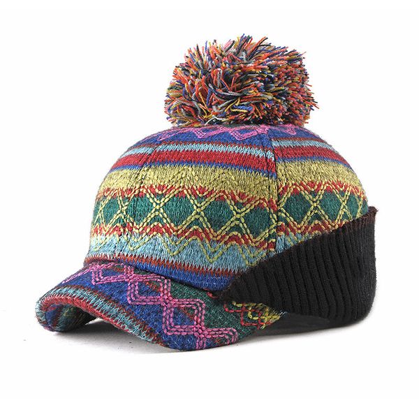 

2019 autumn winter fashion knitted hat warm ear protectors baseball cap adjustable snapback cap for women 147, Blue;gray