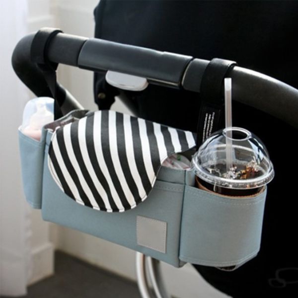 

baby stroller pram buggy pushchair multifunctional diaper pocket basket storage bag convenient organizer cup holders accessories
